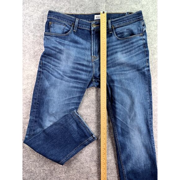 Hudson Men's 34‎ Relaxed Sartor Skinny Zip Fly Stretch Jeans Dark Wash - Picture 3 of 7